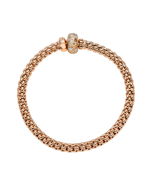 SOLO Flex'it Armband mit weißen und braunen Diamanten