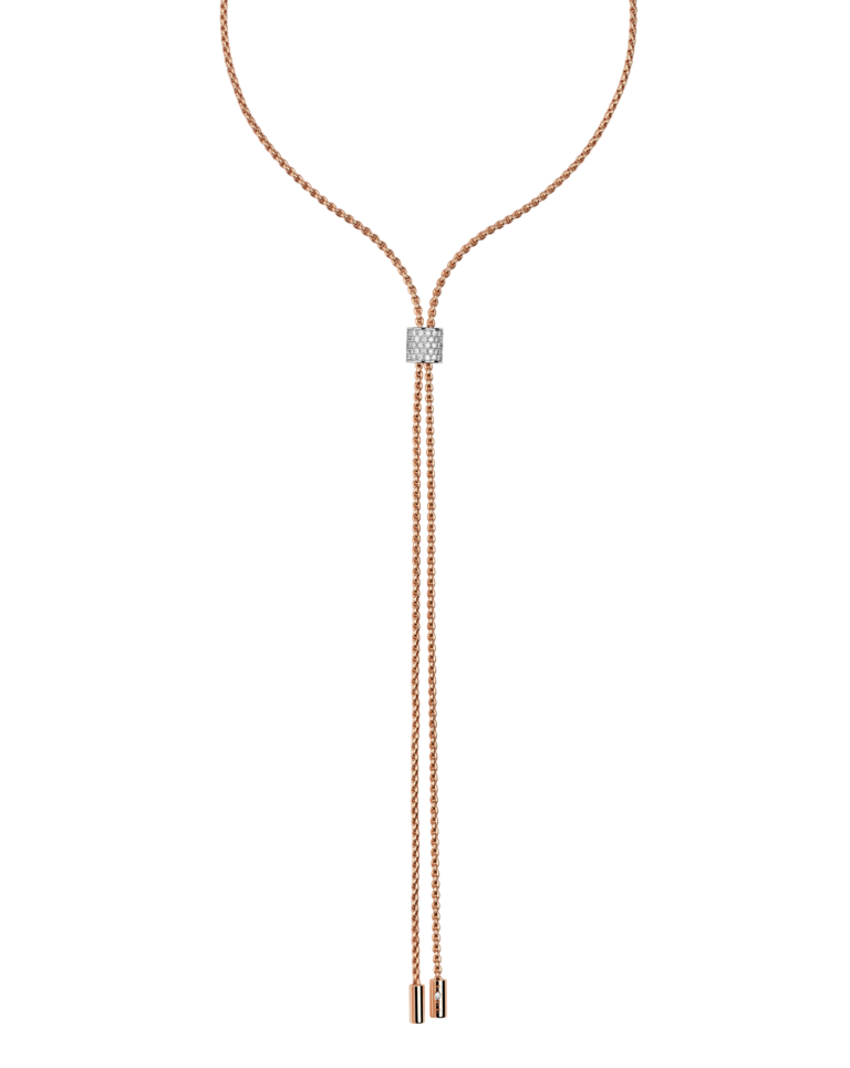 ARIA Slider Halskette mit Pavé Diamanten